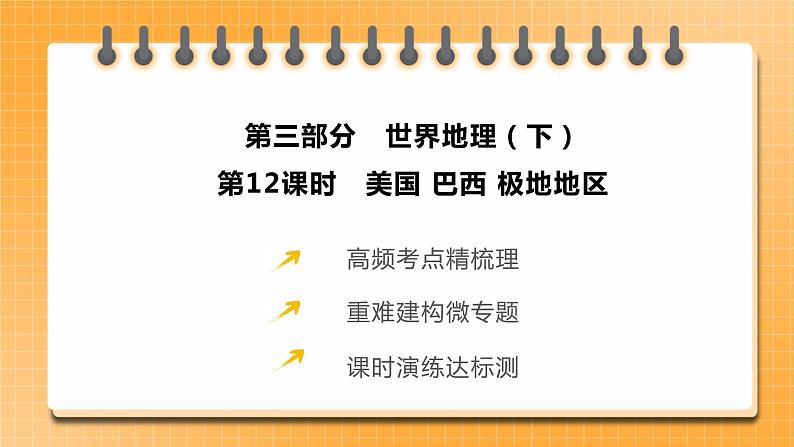 中考地理一轮专题复习 美国 巴西 极地地区课件02