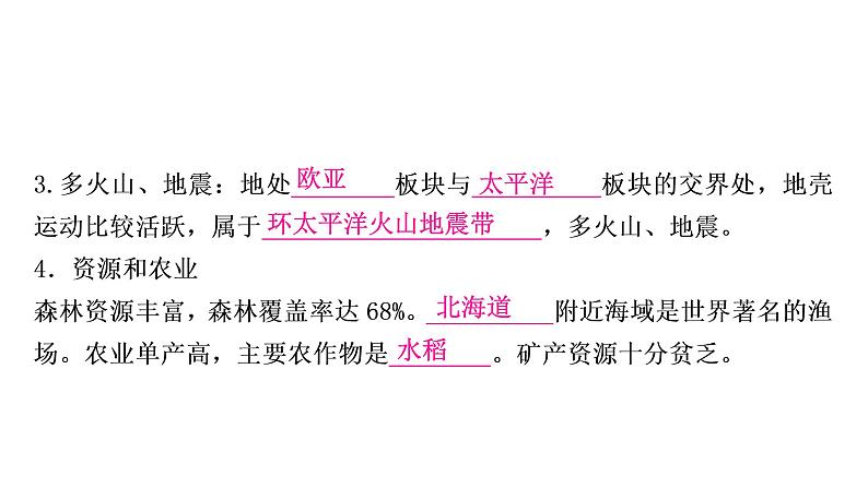 星球版中考地理复习第八、九章不同类型的国家全球化与不平衡发展第1课时日本俄罗斯印度教学课件07