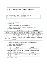 主题三 地球表层的人文环境2 发展与合作——2023年中考地理必背知识点梳理