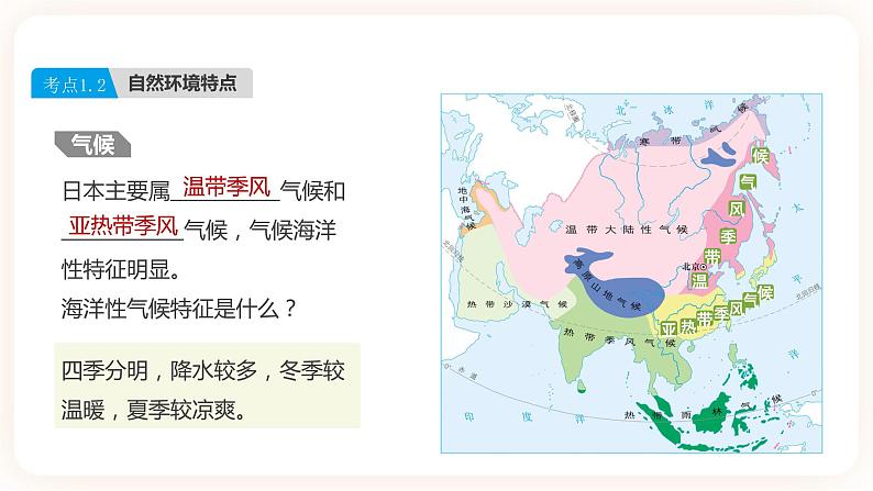 【中考一轮教材复习】中考地理一轮复习过教材：第七章《我们临近的地区和国家》（第1课时）（日本、东南亚）复习课件08