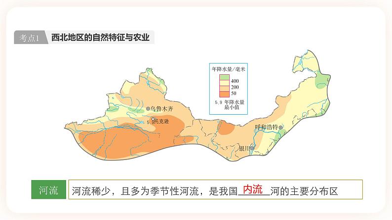 【中考一轮教材复习】中考地理一轮复习过教材：第八章《西北地区》复习课件第8页