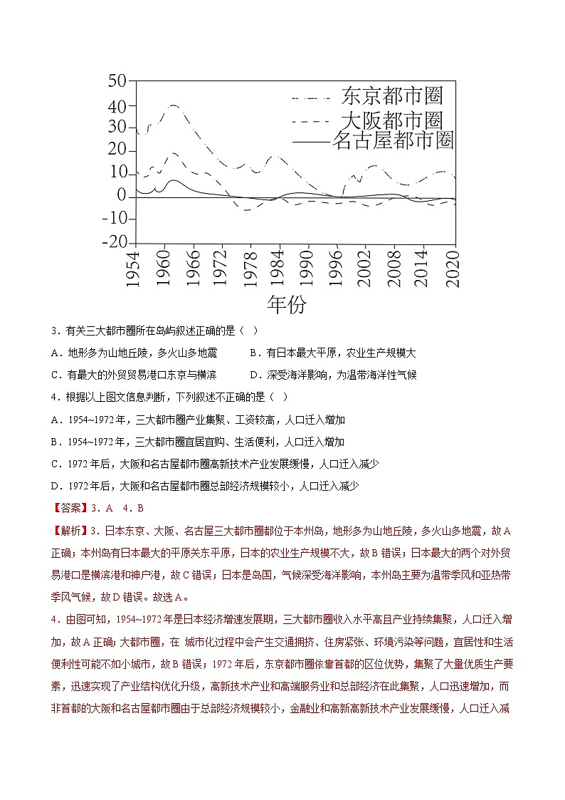 第七章 认识国家（真题汇编卷）——2022-2023学年八年级下册地理单元复习训练（中图版）（解析版）第2页