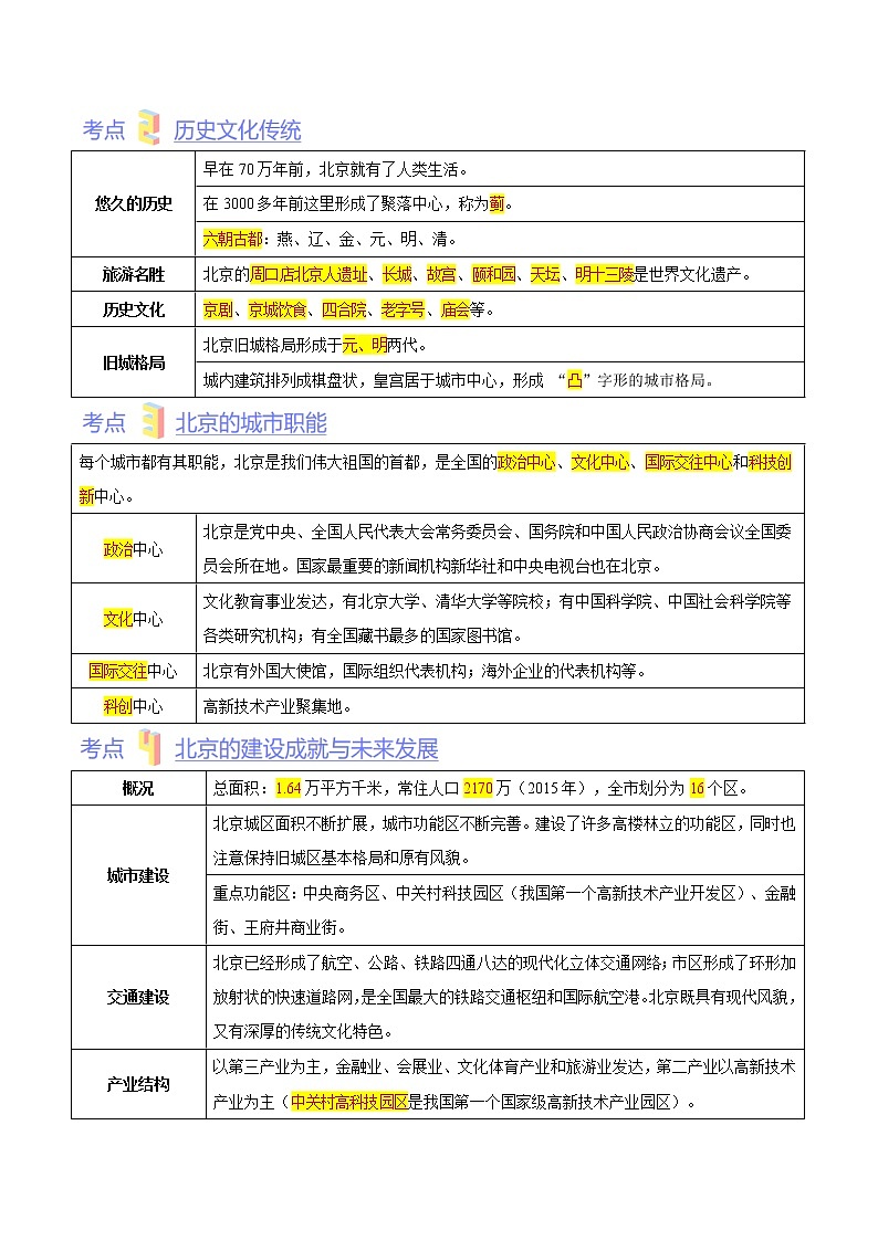 第七章  认识我国的区域（考点梳理学案）——2022-2023学年七年级下册地理单元复习训练（中图版）（解析版）第2页