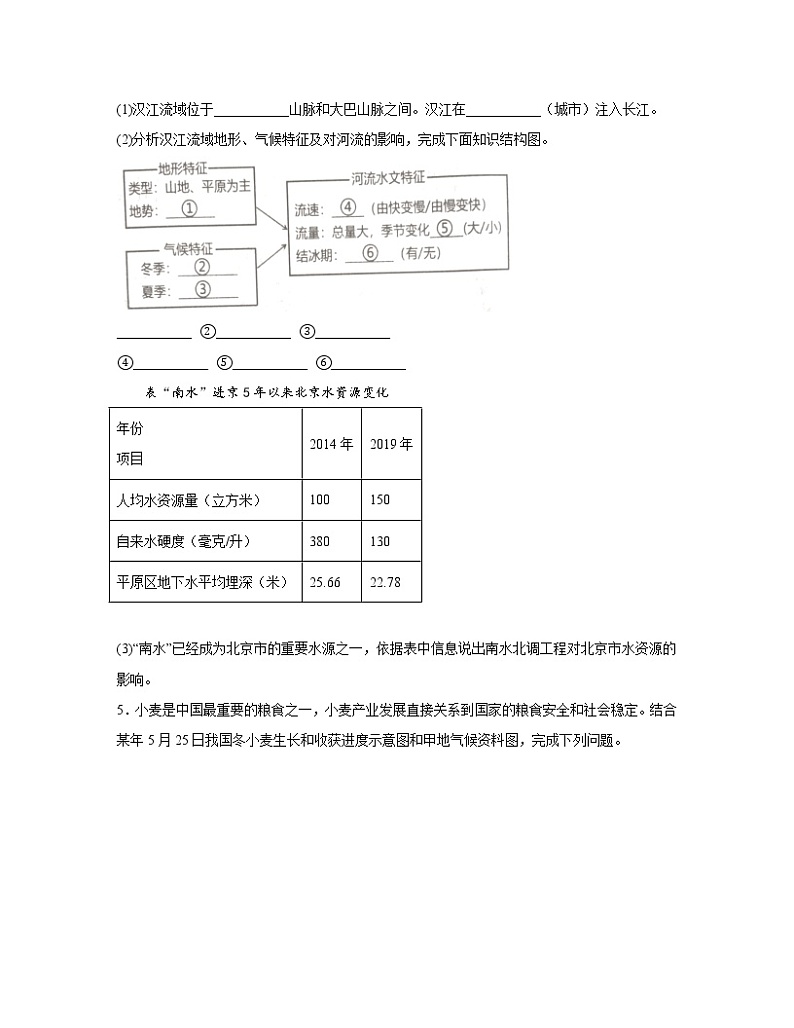 2023届八年级上册地理中考复习专项突破综合模拟（综合题）含解析第3页