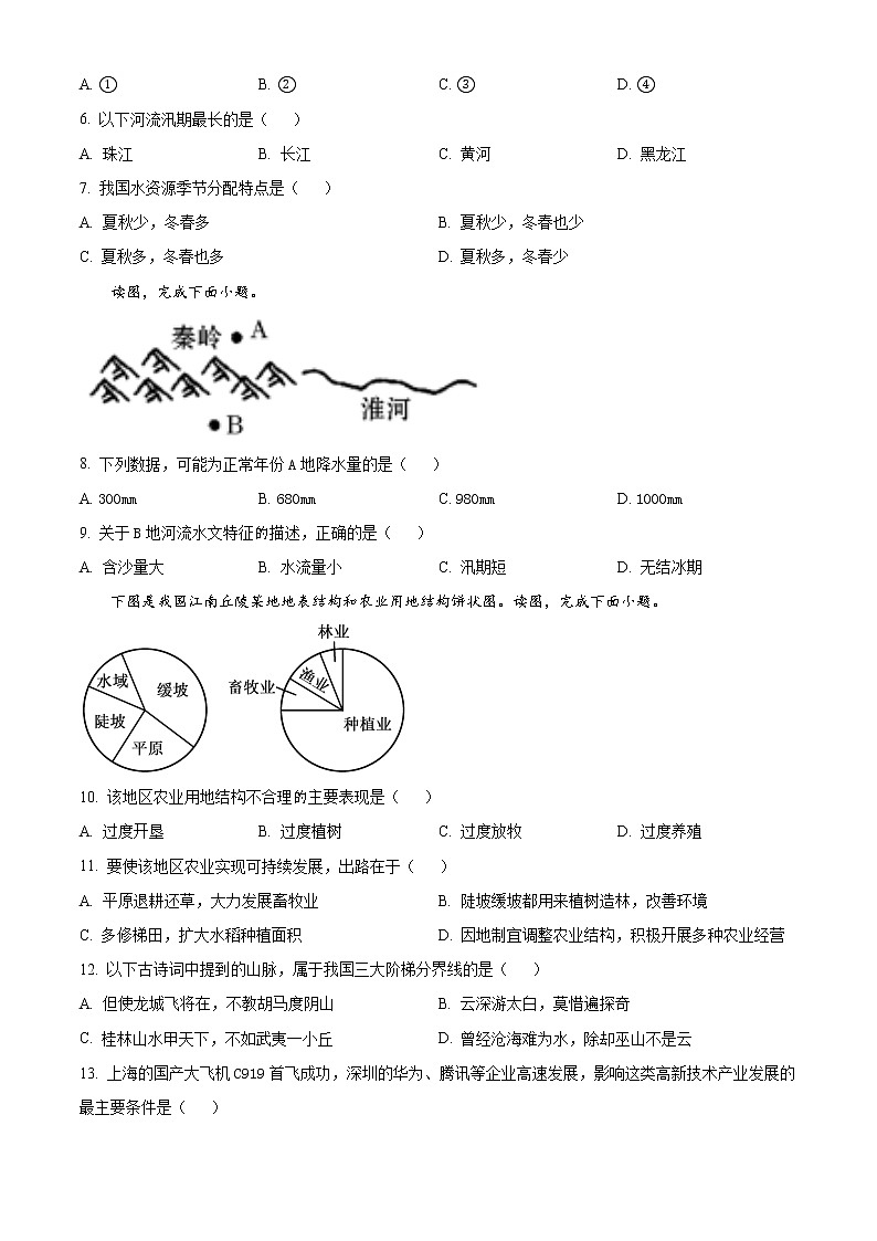 云南省昭通市永善县实验中学等3校2022-2023学年八年级上学期期末地理试题02