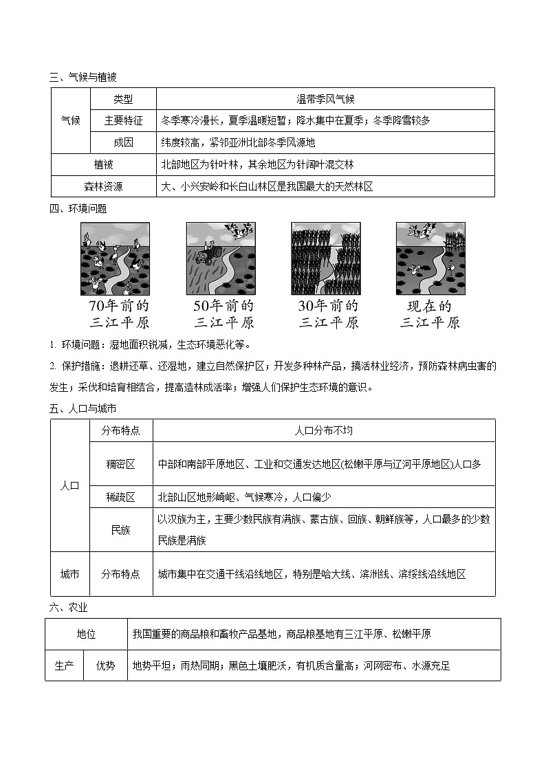 中考地理三轮冲刺过关  回归教材重难点  专题20  认识区域（北方地区）03