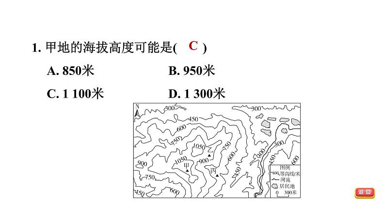 中考地理复习基础梳理练第4课时地形图的判读课件第4页