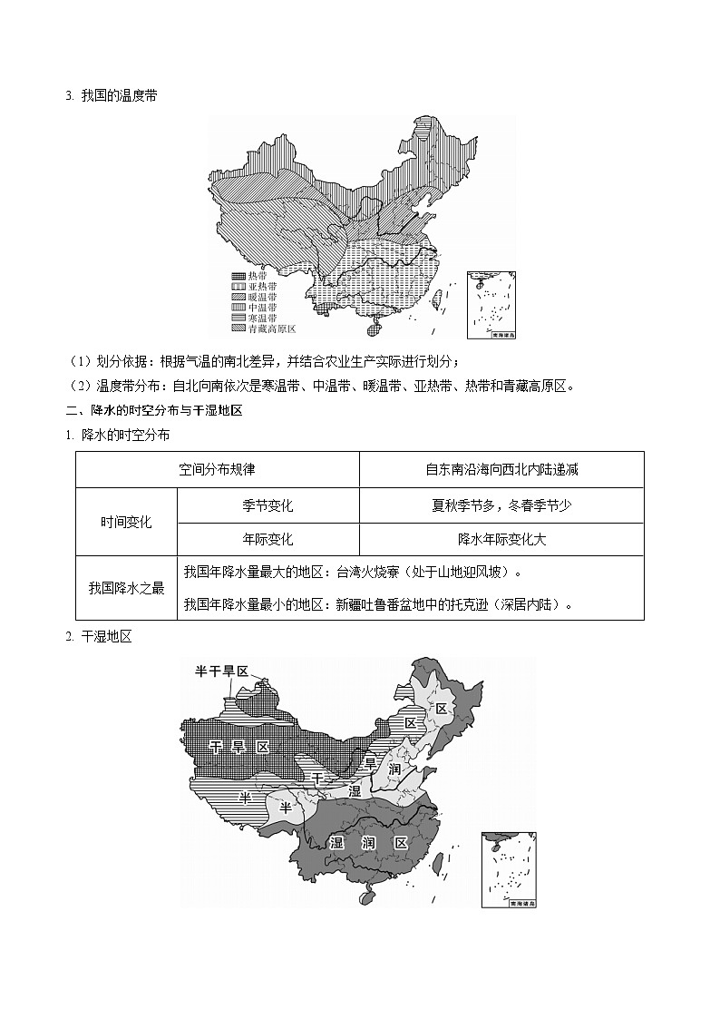 重难点24 中国的气候（原卷版+解析版）-2023年中考地理【热点·重点·难点】专练02