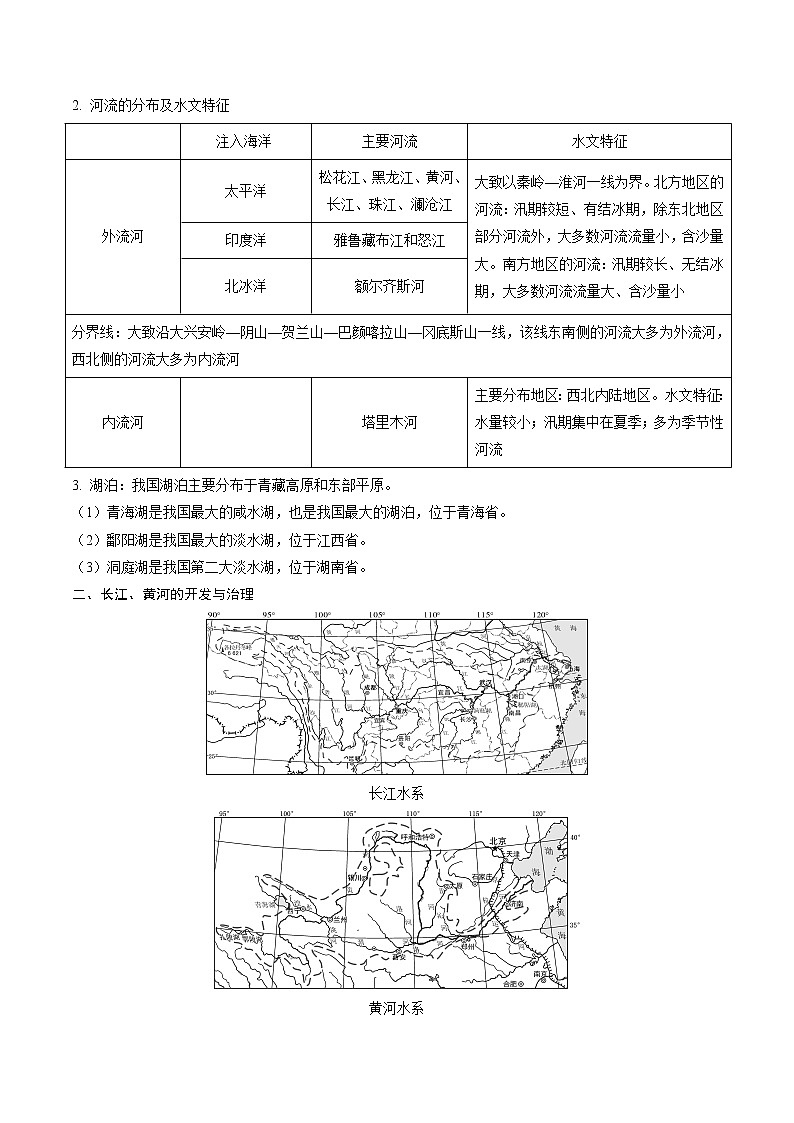 重难点25 中国的河流（原卷版+解析版）-2023年中考地理【热点·重点·难点】专练02