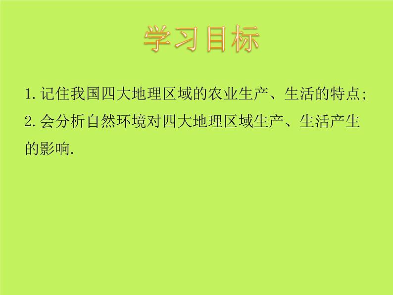 中图版地理七年级下册 第六章 第二节四大区域自然环境对生产和生活的影响 课件02