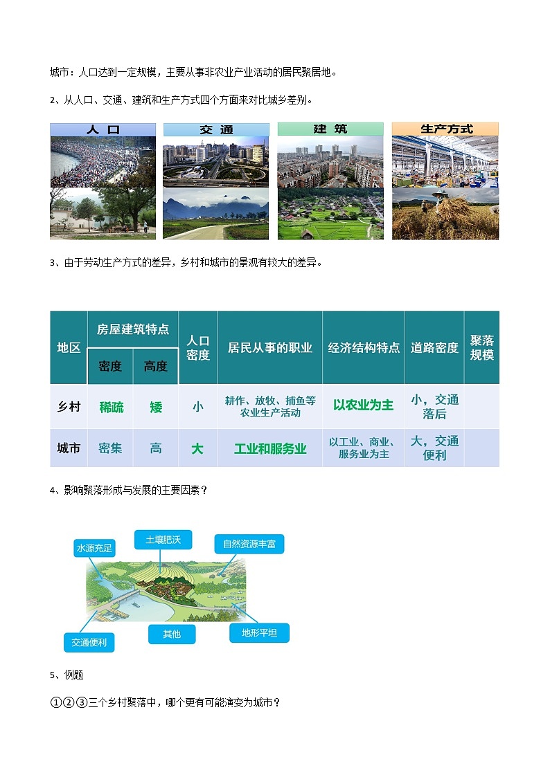 3.4 世界的聚落（教案）- 七年级地理上册同步优质课件（湘教版）02