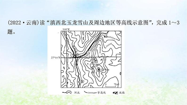 湘教版中考地理复习专题一读图、识图作业课件02