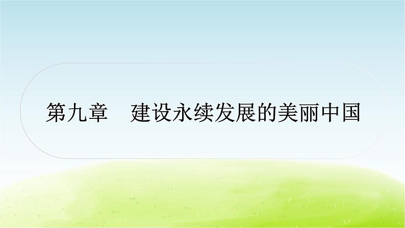 湘教版中考地理复习第九章建设永续发展的美丽中国作业课件01