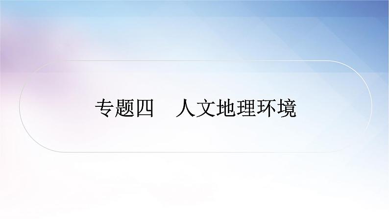 湘教版中考地理复习专题四人文地理环境教学课件01