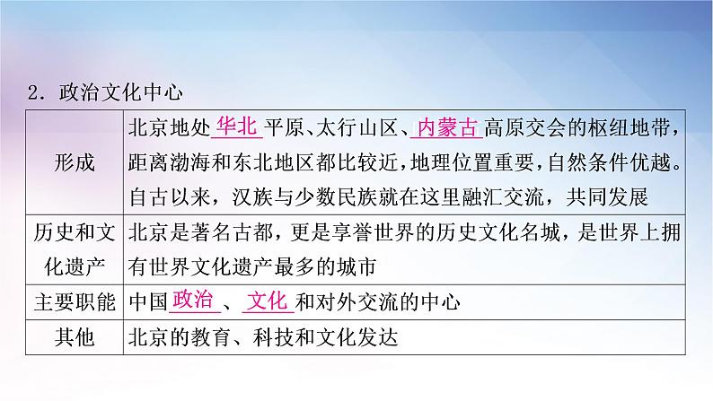 湘教版中考地理复习第一节北京市第二节台湾省教学课件第7页