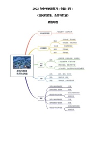 2023年中考地理复习 知识点与练习 专题(四)  居民与聚落、合作与发展 (有答案)