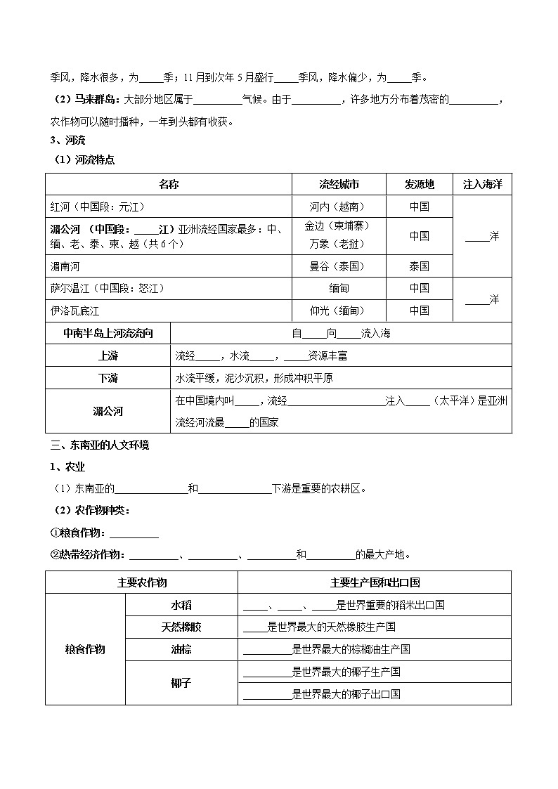 专题10  东南亚和南亚（晨读晚默）（晚默版）第3页