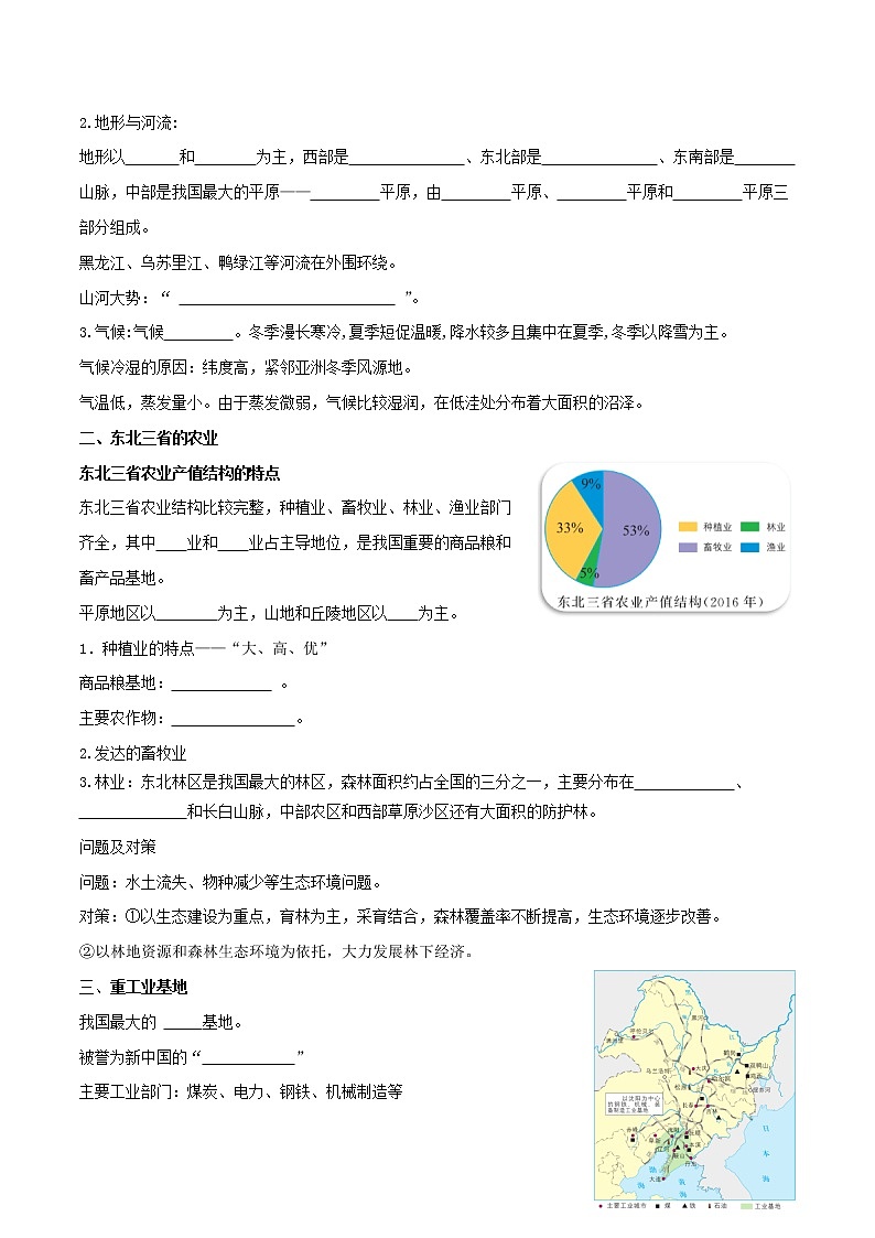 2022-2023年商务星球版地理八年级下册单元复习精讲精练：第六章 北方地区（一）（考点梳理）第3页