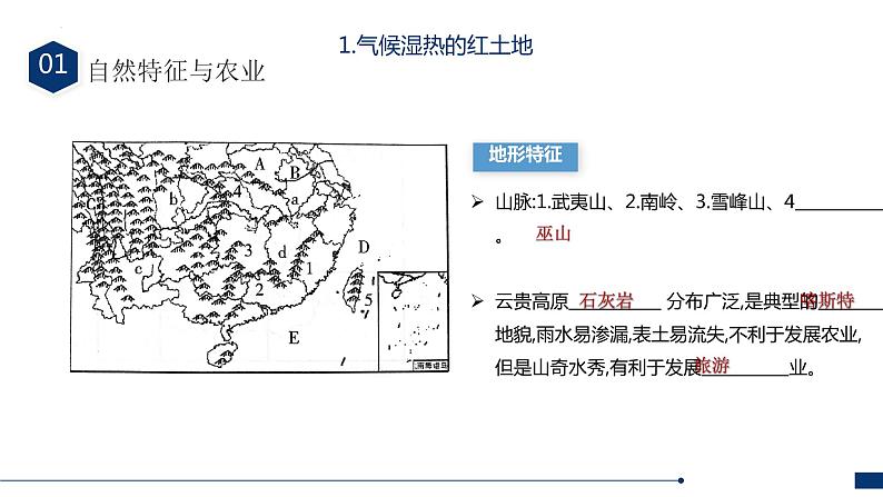 单元复习07 南方地区 （知识梳理）——2022-2023学年人教版地理八年级下册单元综合复习06