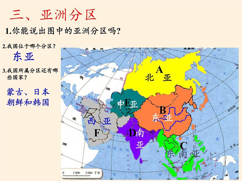 人教版初中地理七年级下册 第一节　位置和范围   课件第7页