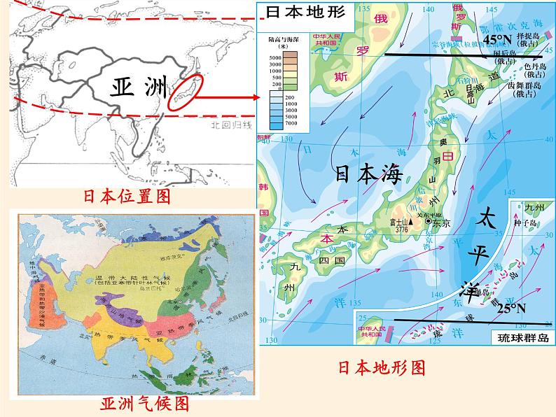 人教版初中地理七年级下册 第一节　日本   课件06