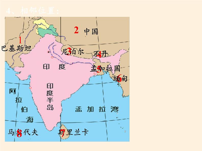 人教版初中地理七年级下册 第三节　印度    课件第5页