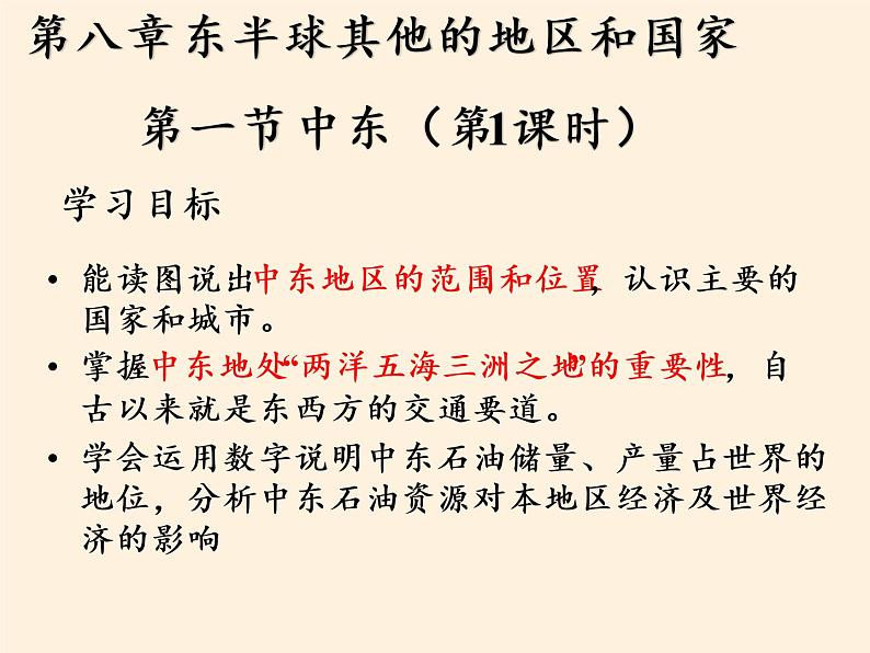 人教版初中地理七年级下册 第一节　中东   课件第2页