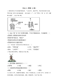 中考地理一轮复习高频考点：考点13 聚落（A卷）（含答案）