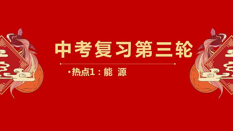 中考地理三轮冲刺热点复习课件热点01 能源 (含答案)01