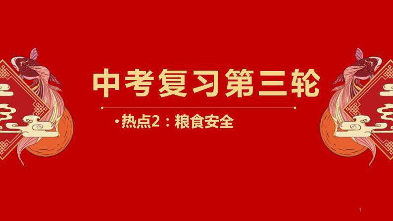 中考地理三轮冲刺热点复习课件热点02 粮食安全 (含答案)01