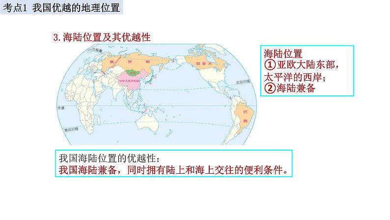 中考地理一轮复习精品课件8.1 从世界看中国 (含答案)第6页