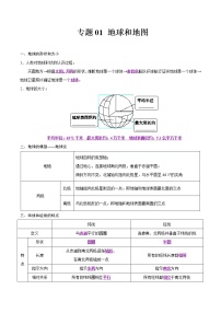 中考地理二轮复习冲刺练习专题01 地球和地图（解析版）