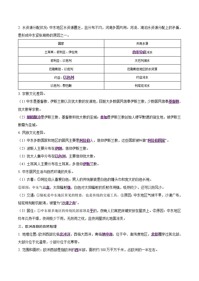中考地理二轮复习冲刺练习专题08 中东、欧洲西部（解析版）第2页