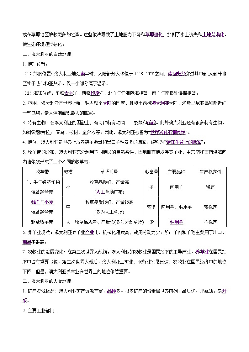 中考地理二轮复习冲刺练习专题09 撒哈拉以南非洲、澳大利亚（解析版）第2页