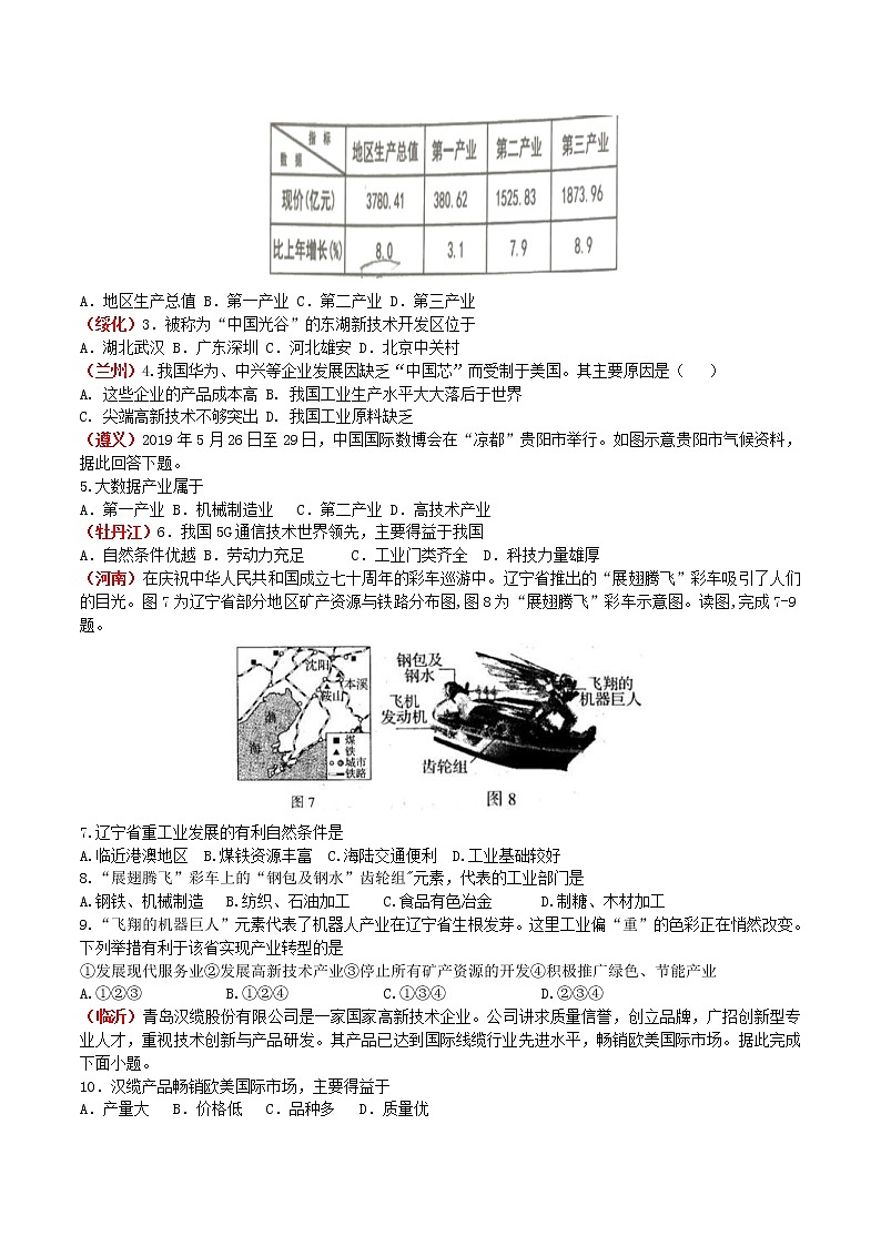 中考地理一轮复习 考点梳理+真题回顾  33 工业 (含答案)第3页