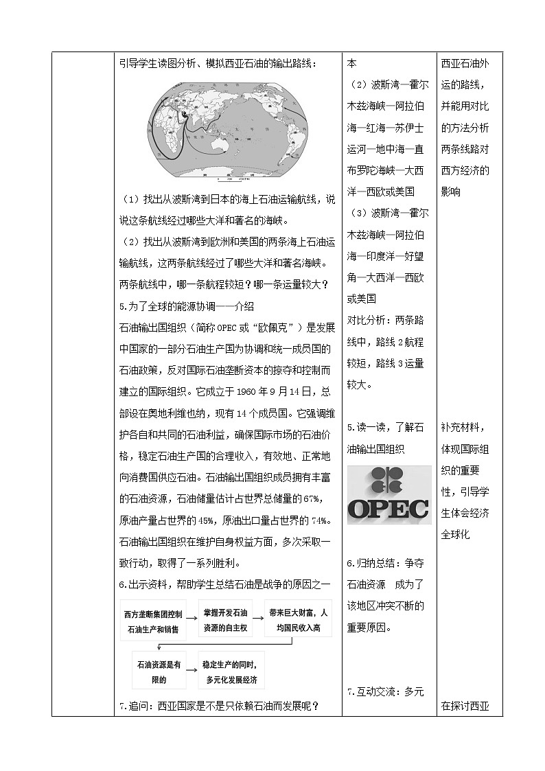 湘教版七下第七章第3节《西亚》第2课时教案03