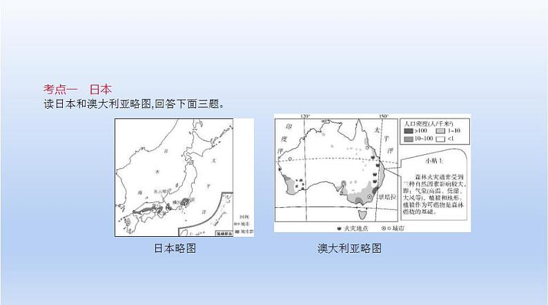 中考地理二轮专项复习课件第七单元　我们邻近的国家和地区 (含答案)第2页