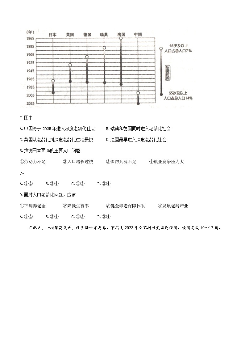 2023年河南省南阳市方城县中考一模地理试题(含答案)03