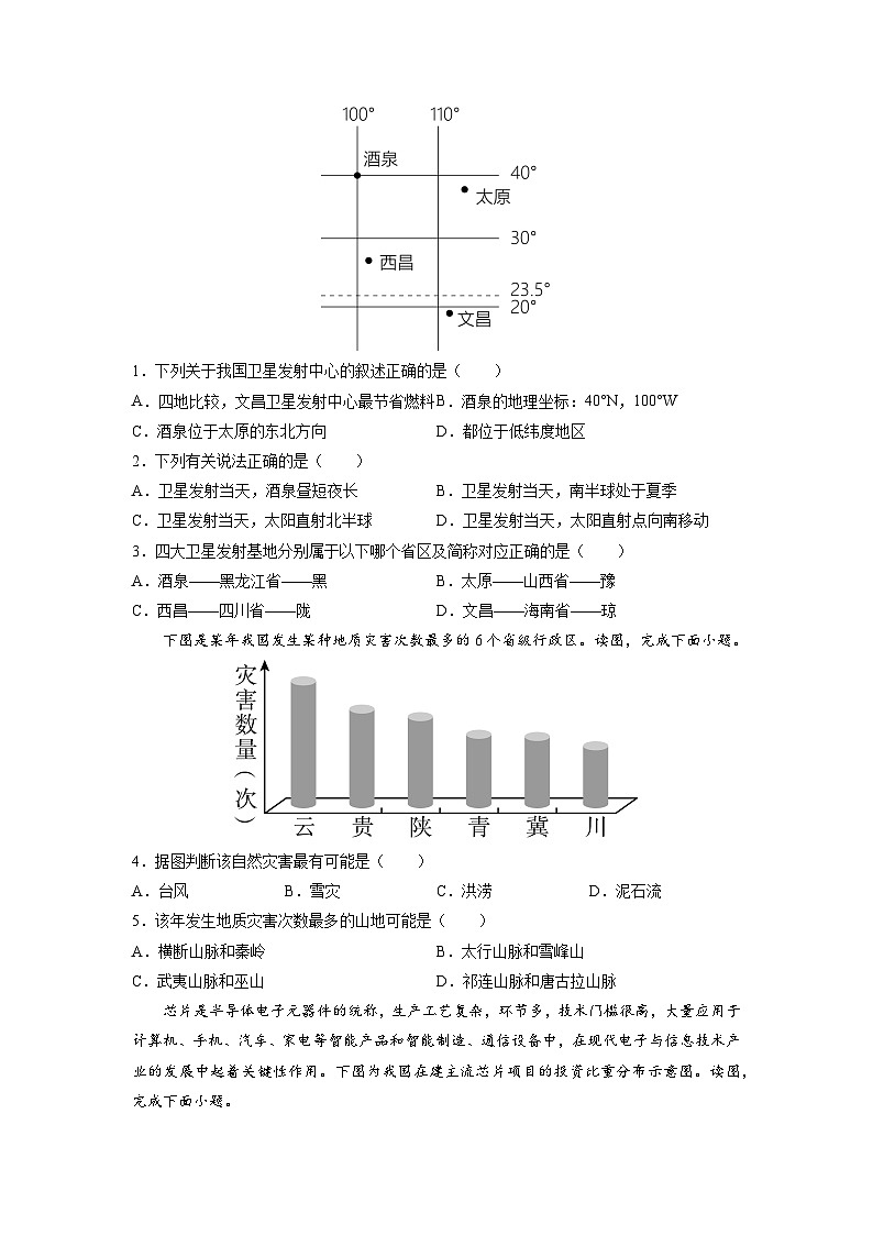 必刷卷05——2023年中考地理考前30天冲刺必刷卷（安徽专用）02