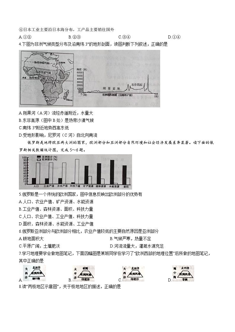 2023年山东省泰安市肥城市中考二模地理试题(含答案)02