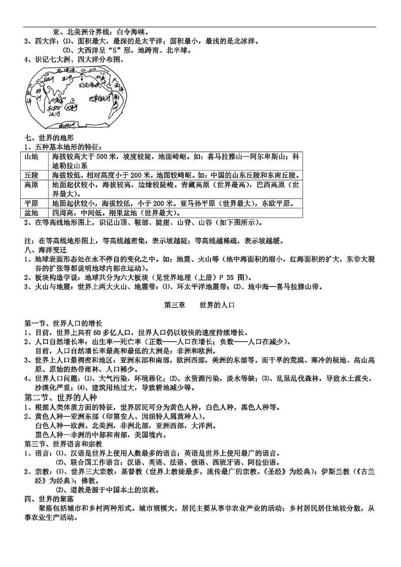 初中地理总复习归纳第3页