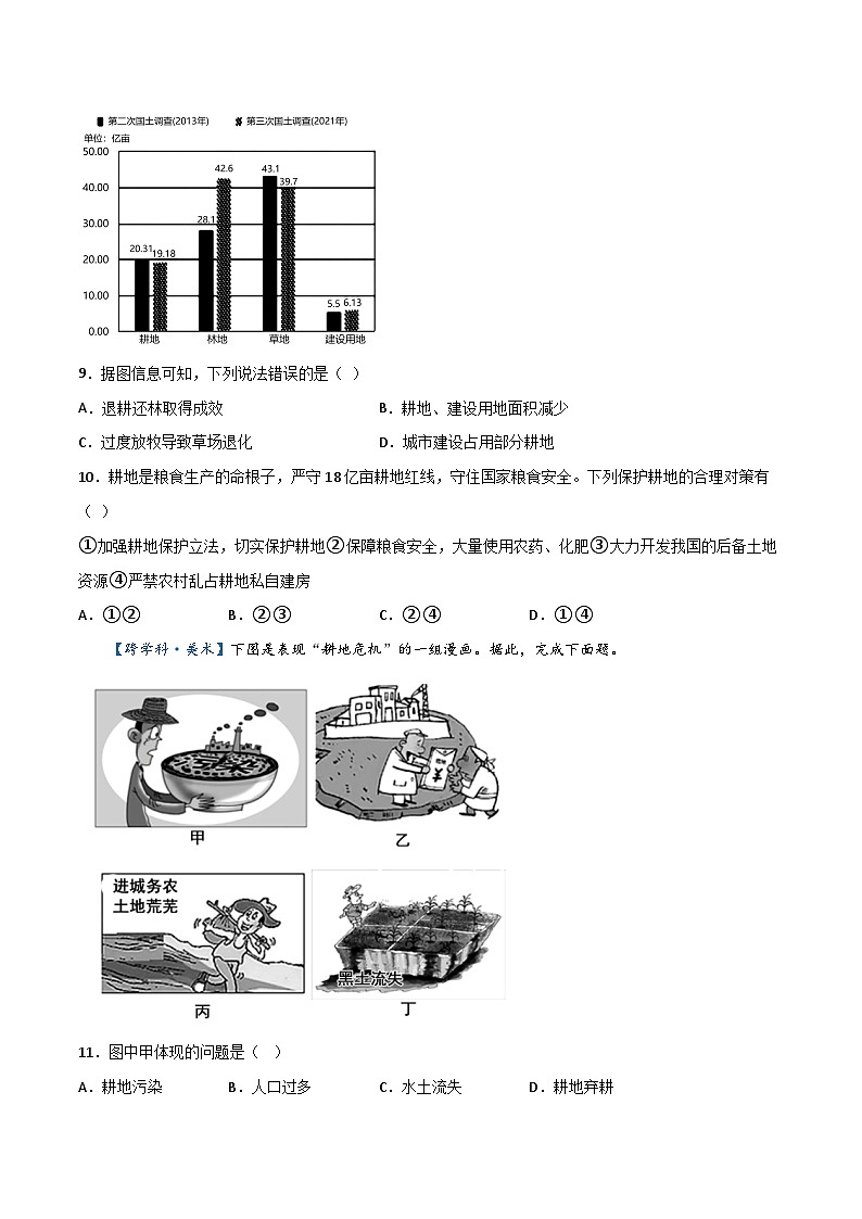 专题13  中国的自然资源——2023年初中地理会考复习专题突破卷03