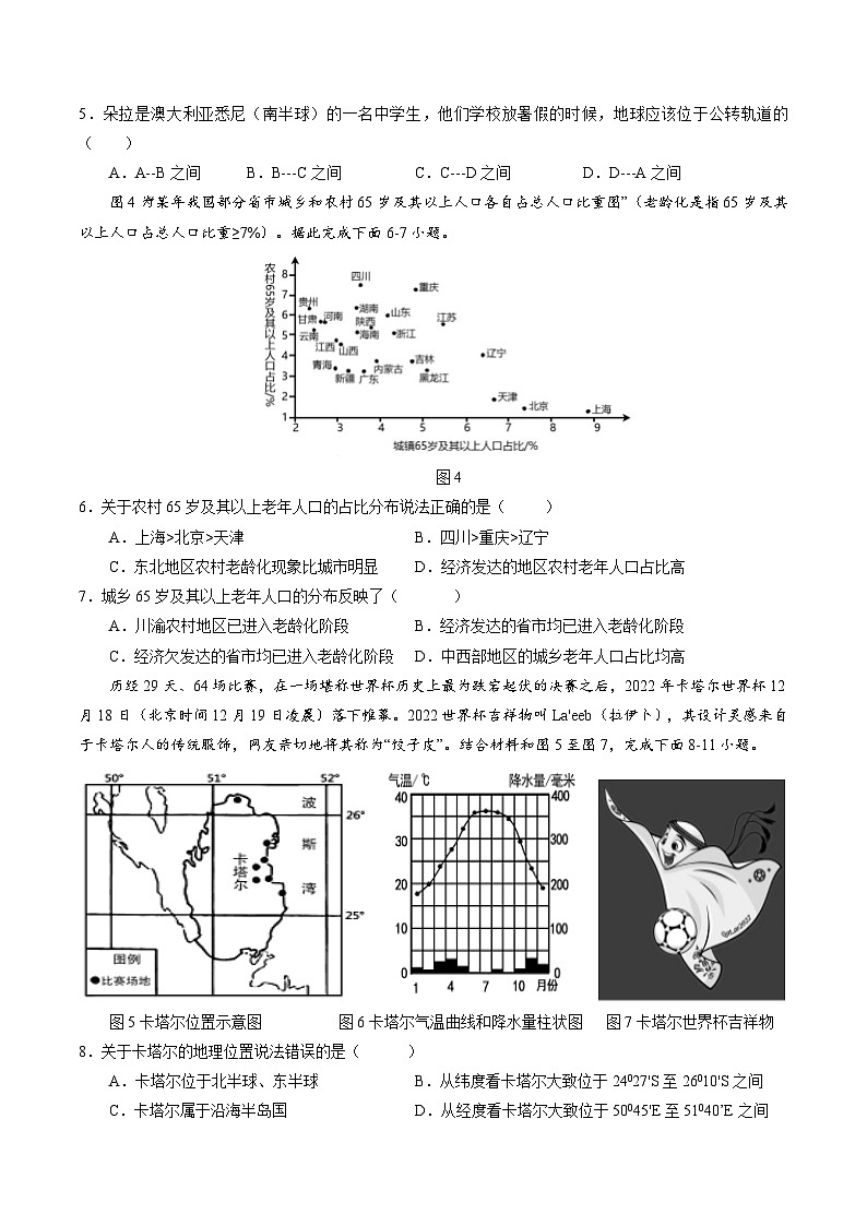 03卷——备战2023年会考地理冲刺卷（广东专用） （原卷版）第2页