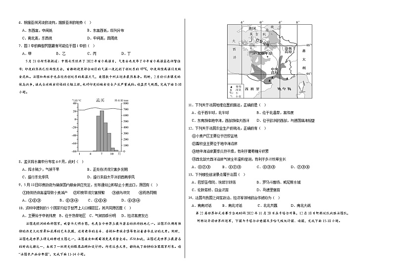 地理（全国B卷）——2022-2023学年七年级地理下学期期末模拟卷02