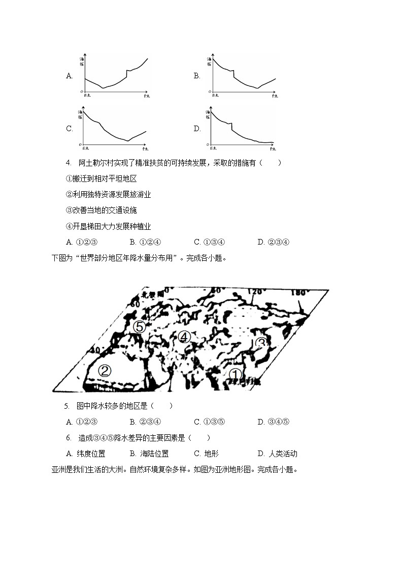 2023年山东省济南市历城区中考地理二模试卷（含解析）02