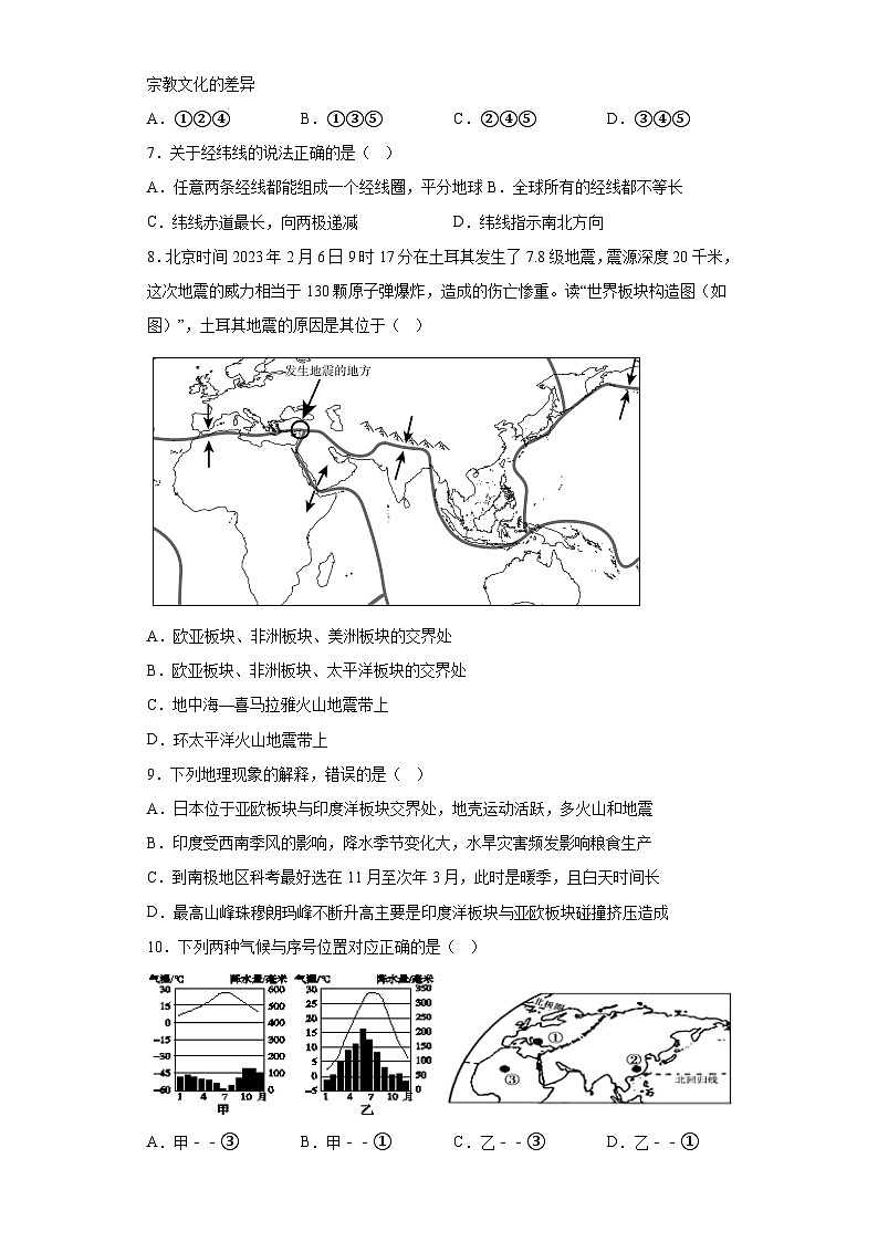 2023年甘肃省临洮县洮阳初级中学中考三模地理试卷(含答案)02