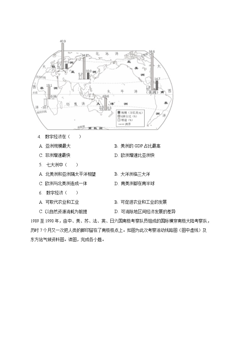 2023年北京市通州区中考地理二模试卷（含解析）02
