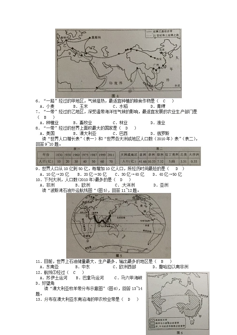_2018年江苏南通中考地理真题及答案02