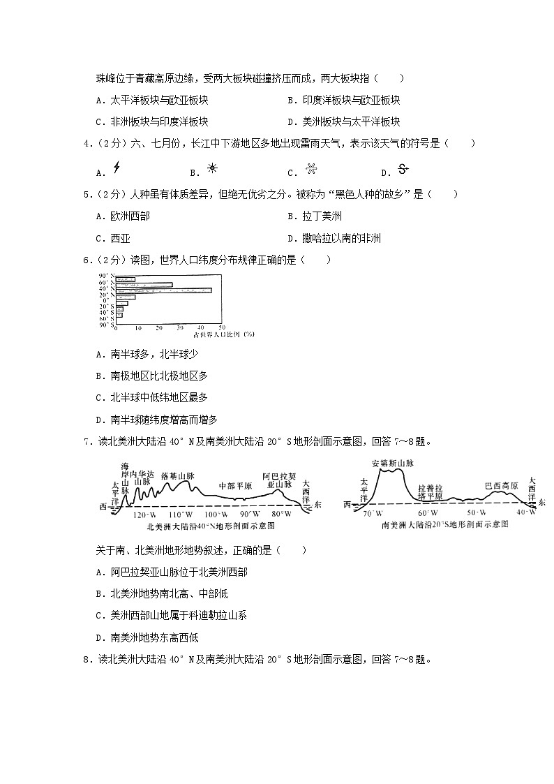 2020年湖南省长沙市中考地理试题及解析03