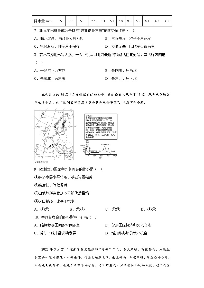 2023年山东省菏泽市成武县中考二模地理试题（含解析）03